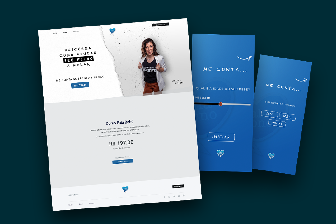 Fala Fono website. Landing page website for branding and customer acquisition campaing.