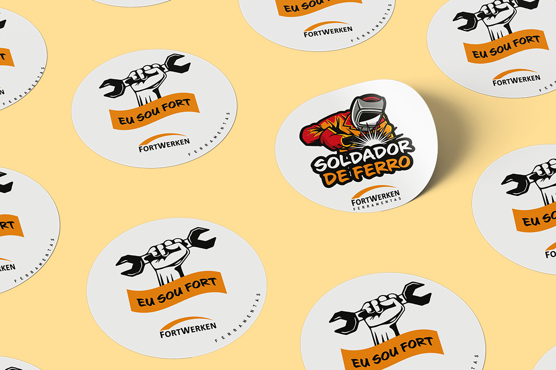 FortWerken website. Landing page website for branding campaing using stickers